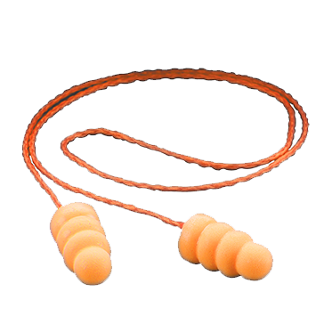Bouchons d'oreilles cannelés cordés jetables