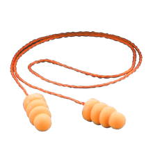 Bouchons d'oreilles cannelés cordés jetables