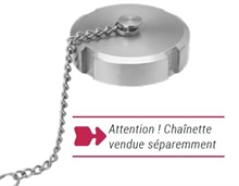 Chainettes pour bouchons femelles SMS inox 316L